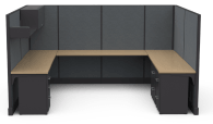 Large Managerial U-Shaped desk and cubicle
