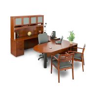 Insignia Office Suite Cherry stand alone with guest chairs