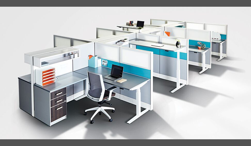Sit Stand Desk Cubicle 2