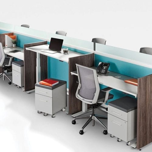 Sit Stand Desk Cubicle 5