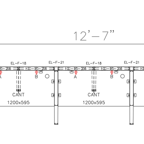 4'x3'x65" Run of 3 - Image 2