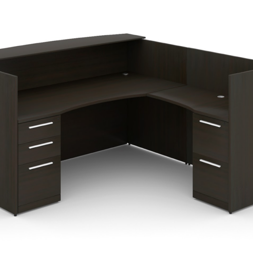 Modern Reception Desk 72 inch x 78 inch with Laminate Top - Image 2