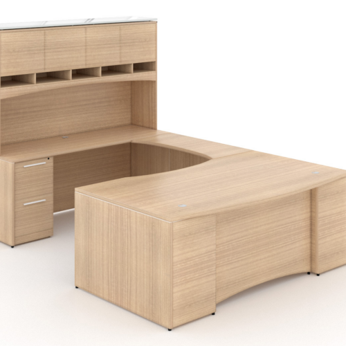 U-Shaped Desk with Storage  72 inch x 102 inch - Image 3