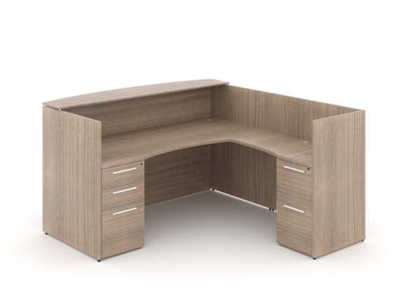 Modern Reception Desk 72 inch x 78 inch with Laminate Top