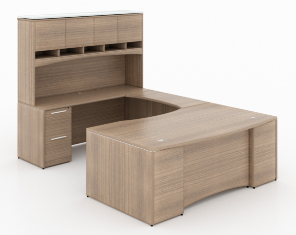 U-Shaped Desk with Storage  72 inch x 102 inch
