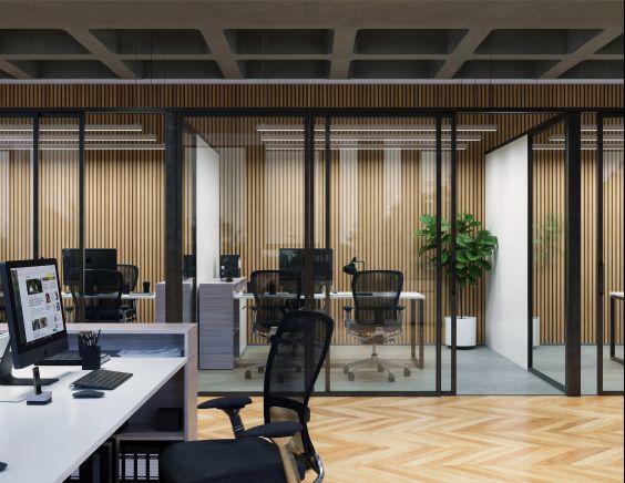 glass walls office