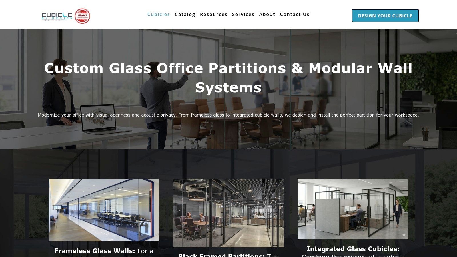 Screenshot from https://cubiclebydesign.com/glass-office-partitions/
